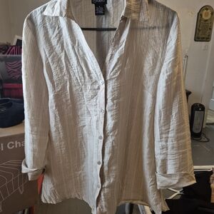 Rafaella Beige Striped Blouse